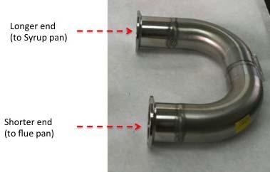 Align the upgrade tube with the FLUE pan ferrule.