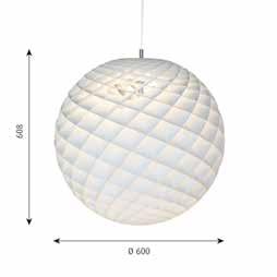 PATERA Design: Øivind Slaatto Concept: The pendant is a glowing sphere built up of small diamond-shaped cells.