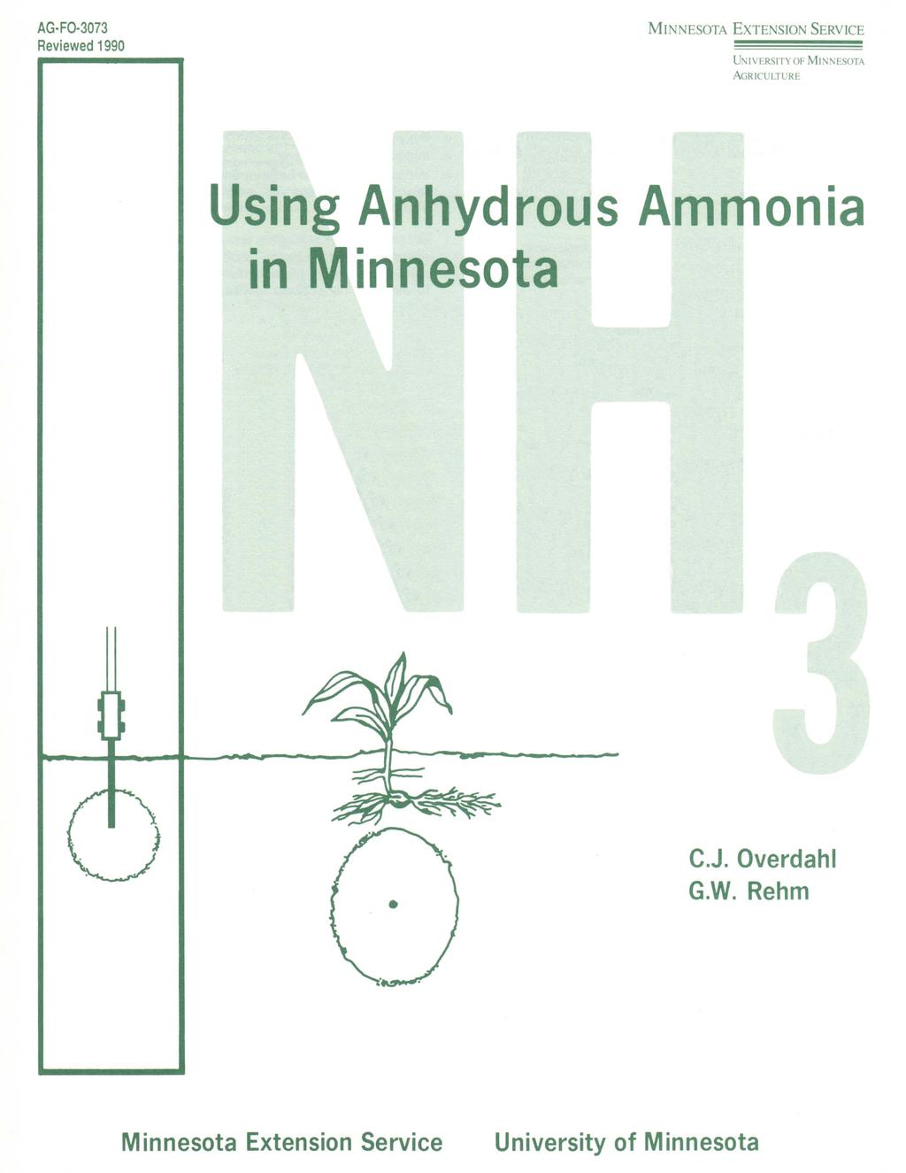 AG FO 3073 Reviewed 1990 MINNESOTA EXTENSION SERVICE U NIVERSITY OF M INNESOTA A GRICULTURE Using