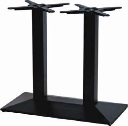 TMT-404; black laquered metal table base; 40x40cm TMT-408; black