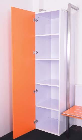 white and color decor); 1 door wardrobe with 4 shelves; desk without drawer, optional panel