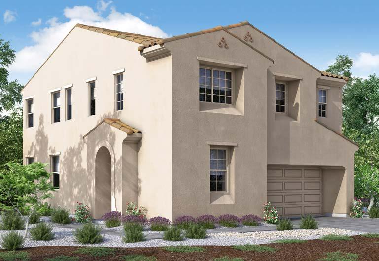 Residence 1B MODEL Two-story 3 Bedrooms 2.5 Bathrooms 2-Bay Garage 1,798 sq.