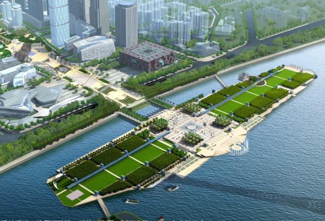 Haixinsha Guangzhou, China Site planning, landscape and architectural design services were