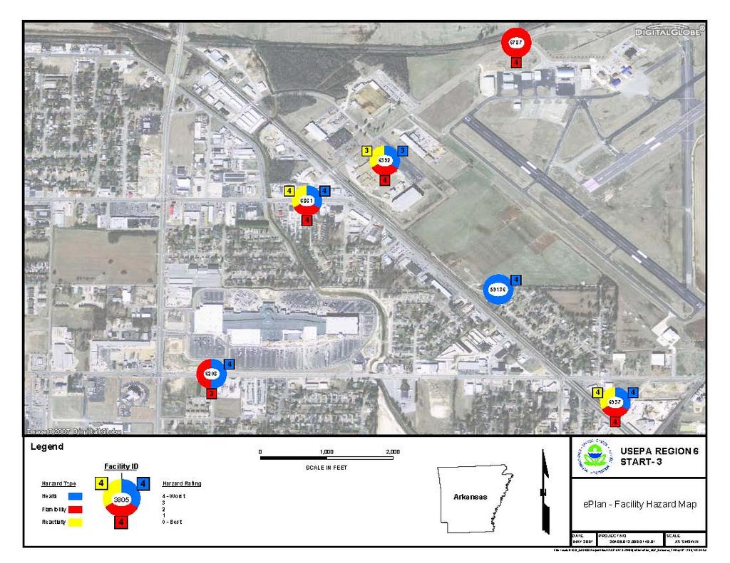 Exercise Planners used E-Plan to assist in developing hazmat release scenarios that would test responders at the field, incident command post, and emergency operations center levels.