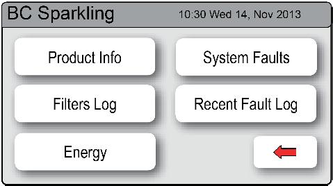 this section, you can find your product serial number, check system fault messages