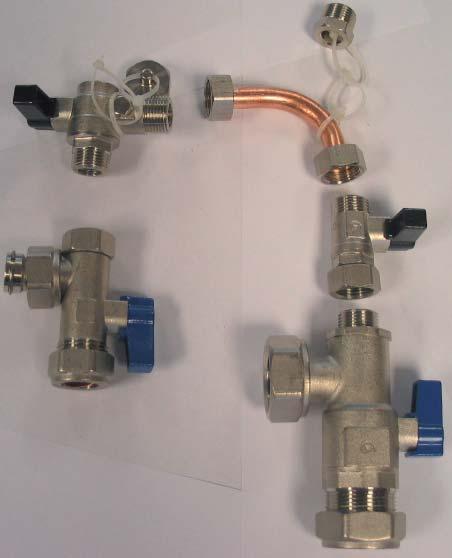 The isolation valves and filling kit shown in Fig. 17 is supplied as standard. 1 - The kit consist of the following items shown in fig 17.
