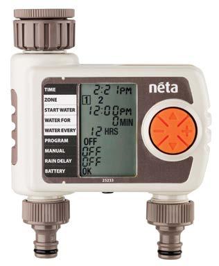 Made from UV stabilised materials, Neta s tap timers are suited to the harsh Australian and New Zealand outdoors. Neta s tap timers are designed to meet consumer needs.