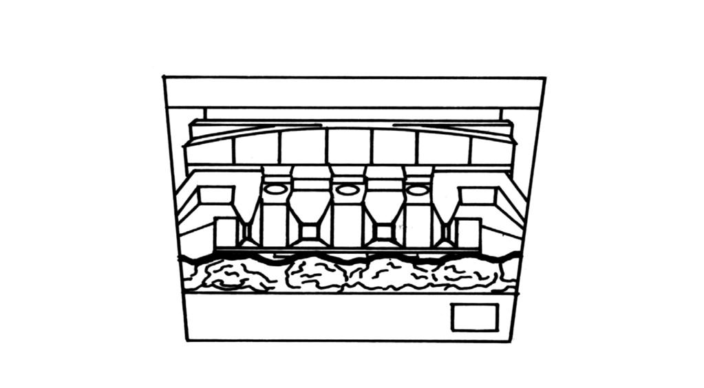 USER INSTRUCTIONS 6.1 Place the flame baffle onto the burner and push against the rear tray lip. See diagram 3. 3 6. FUEL BED ARRANGEMENT 6.