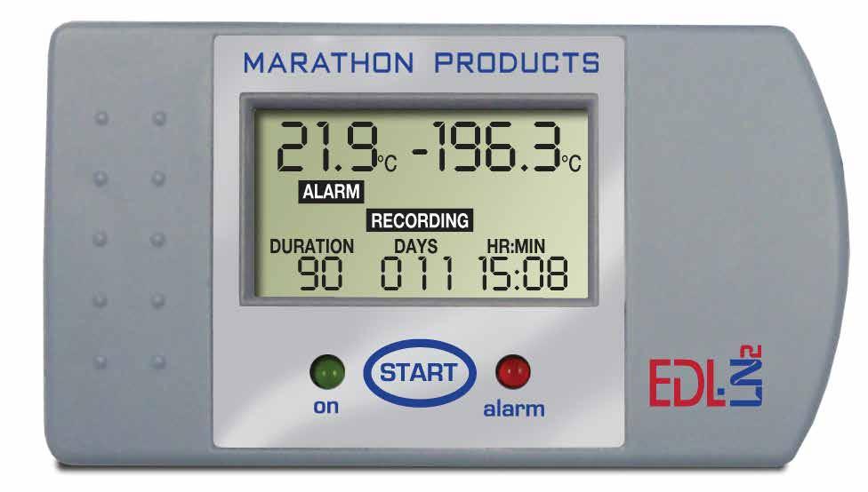 The EDL-LN2 Digital Dual Sensor Thermal Temperature Data Logger for cryogenic industrial and remote monitoring applications.
