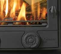 Exe Gas Stoves With highly realistic log fire effect and glowing embers, the medium sized Exe will become an inviting centrepiece in your living room.