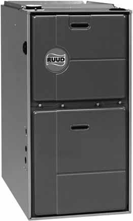 Gas Furnaces Ruud Acheiver Series Upflow Gas Furnaces RGRC- Series 95% A.F.U.E. Input Rates from 45 to 105 kbtu [13.19 to 30.77 kw] A.F.U.E. (Annual Fuel Utilization Efficiency) calculated in accordance with Department of Energy test procedures.