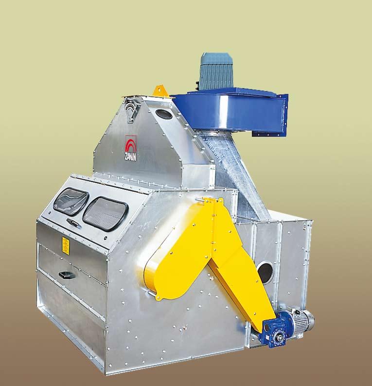 DRUM CLEANER - PA-DTR ROTARY DRUM CLEANER-ASPIRATOR WITH DECANTER USE This machine with aspiration removes light particles and straw present in the product.