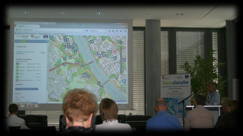 Workshop 1 Sustainable Transport & Tourism along the Danube Agenda: 1) Transdanube: objectives and results (Andreas Friedwagner, verracon) 2) Interactive map danubetour (Stefan Giese, in medias