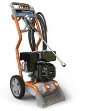 of our pressure washers features a Generac horizontal-shaft OHV engine with low-oil shutdown not featured on vertical-shaft engines.