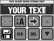 14. SYSTEM MENU (CONTINUED) Figure 27 Sleep Mode Settings Menu Screens Sleep Mode Display - Sleep Mode Display Allows to select among 5 different options to be displayed when the CoolTouch