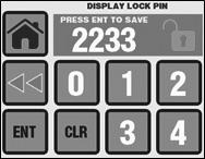 Figure 32 Display Lock PIN Entry Screen Examples Once the PIN is entered successfully, access to all levels below and above are allowed, until the display once again enters Sleep Mode or until its AC
