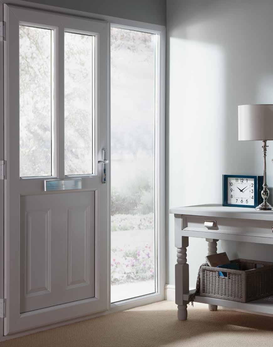 Residential doors Residential PVC-U doors offer a fantastic combination of superb thermal and acoustic insulation, durability, security and weather protection.