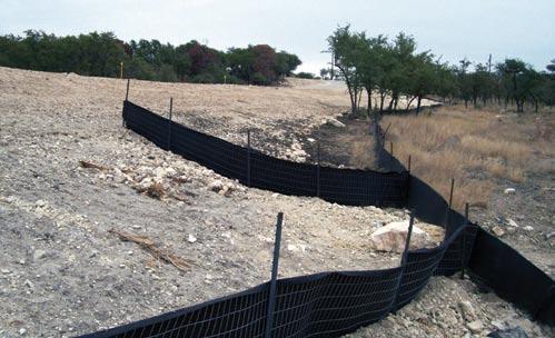 Using Silt Fence and Other Sediment Filters Very good use of continuous silt fence and shot rock sediment barrier