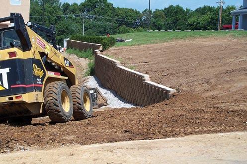 Protecting Slopes to Prevent Gullies Good use of engineered retaining wall to