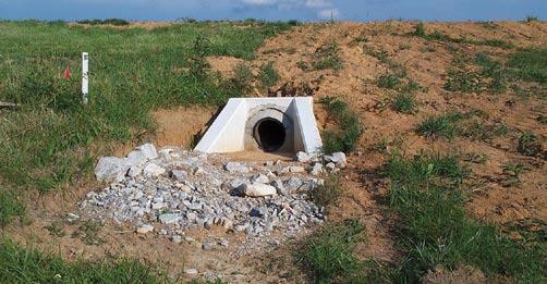 Protecting Culvert and Channel Inlets and Outlets Poor rock apron placement and