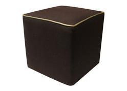 Classic pouf ottoman wrapped in high quality fabric.