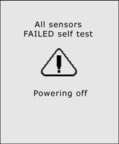 Operator s Manual All Sensors Fail If the Lockout on Self-test Error option is enabled and all sensors fail, the detector automatically deactivates.