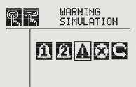 A confirmation screen will appear. Figure 158. Confirmation Selecting will simulate the alarm from the transmitter. If the is selected, the simulation will be aborted. Figure 159.