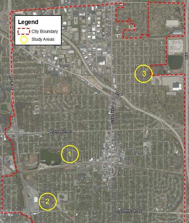 Overview of Three Additional Study Areas Hydrologic and hydraulic modeling was developed for the following three study areas: 1) Walnut/Evergreen/Myrtle 2) Collegeview 3) Crestview Park The