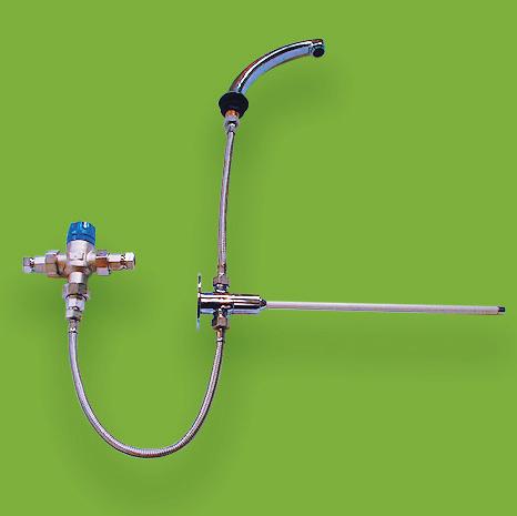 Jerez - Complete handwash pack Knee operated, wall mounted washbasin supplied on