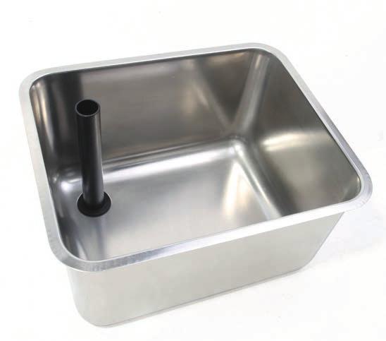Mosel - Metric flat flange bowl Mosel bowls are appropriate for almost any application where a single satin finished bowl without tapholes or drainer is required.