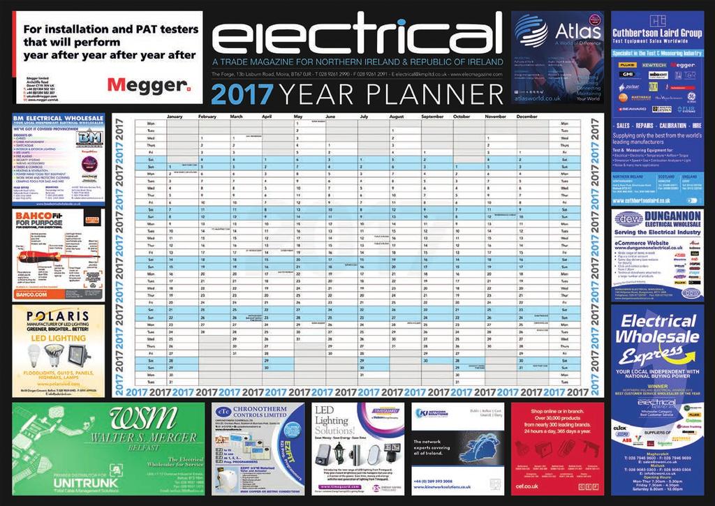 2018 Wall Planners This useful tool helps the industry plan their year. But for advertisers it can also be a gentle reminder of your products and services.