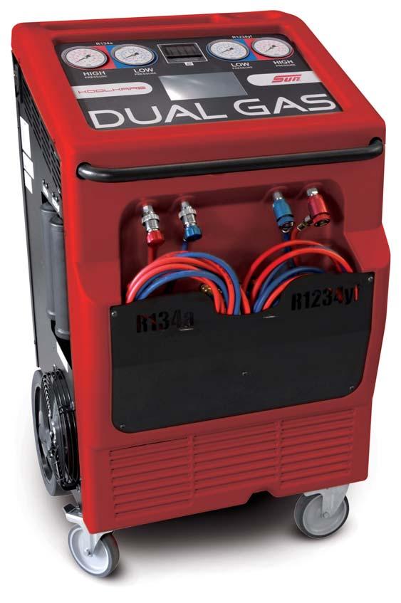 KOOLKARE DUAL GAS UNIT The air conditioning maintenance unit KoolKare Dual Gas works with both the conventional refrigerant R134a and the new refrigerant HFO1234yf.