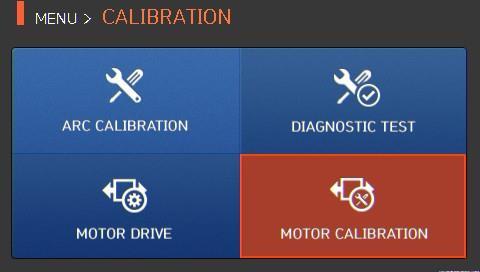 6.5.4 Motor calibration The motor setting is set on splicer as default, but depending on motor setting location, splice speed may slow down.