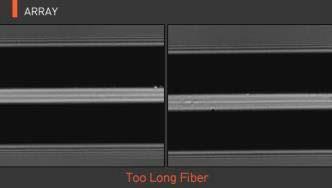 7.3 Too long fiber Error message generated when the fiber is located too close to the electrodes, object lens or reflector is dirty,