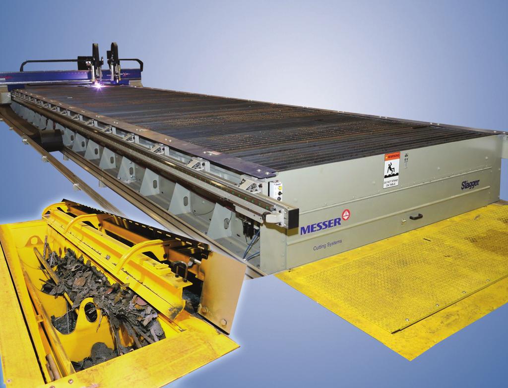 THE SLAGGER Automated self-cleaning cutting table that
