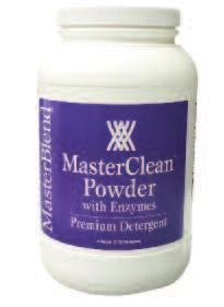 CARPET & RUG PRODUCTS MasterBlend MasterClean PREMIUM POWDER DETERGENT WITH ENZYMES MasterClean Premium Powdered Detergent with enzymes is designed to be the best performing powdered detergent in the