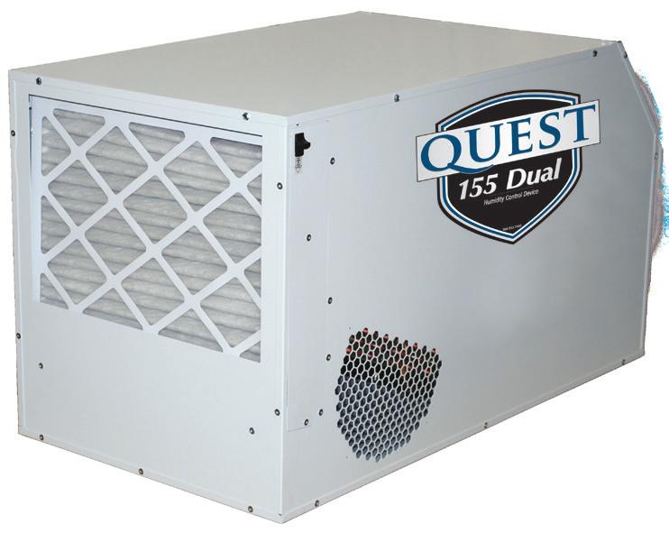 World s Most Efficient Dehumidifiers quest Quest 105, 155, 205 Duals - Overhead or
