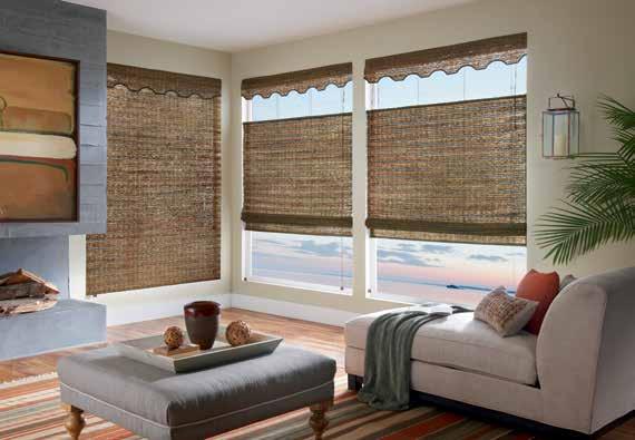 NATURAL SHADES turn ordinary windows into exotic destinations Graber Tradewinds Natural Shades are uniquely constructed from renewable resources, including bamboo, jute and grasses.