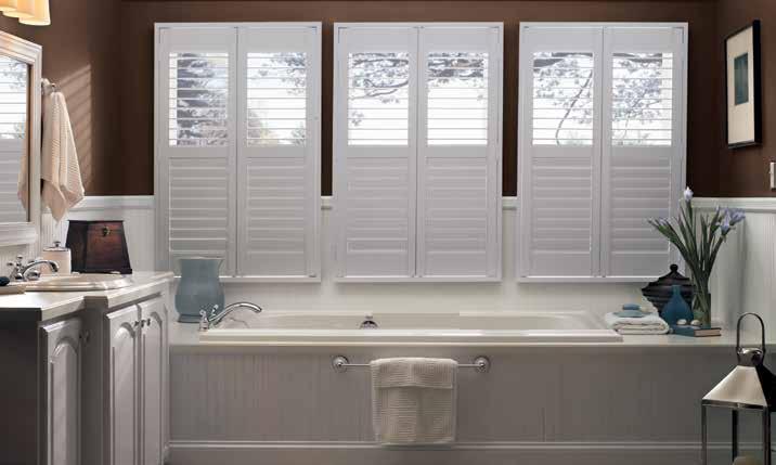 wood AND COMPOSITE shutters Quality craftsmanship and lasting beauty Crafted from renewable North American hardwood, Traditions Wood Shutters add lasting warmth and depth to any space.