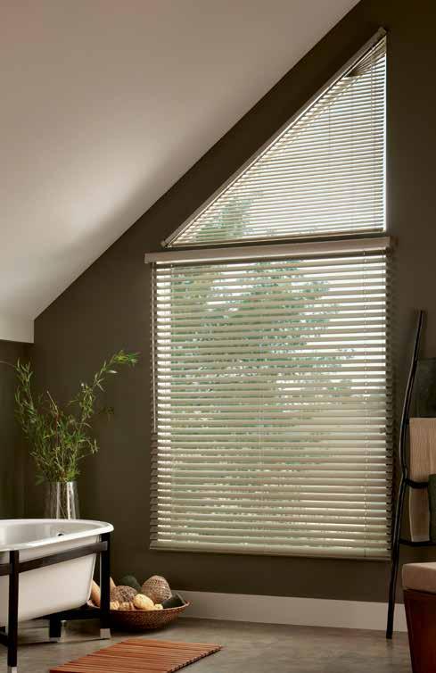 aluminum and vinyl blinds Colorful classics that are durable and dependable Economical Horizontal blinds make a colorful statement without dominating the room.