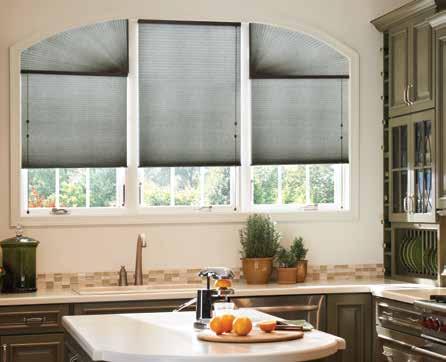 PERFECT-VUE SHADES UNMATCHED VERSATILITY Perfect-Vue Shades join a pleated fabric on the top with a cellular fabric on the bottom for maximum design flexibility.