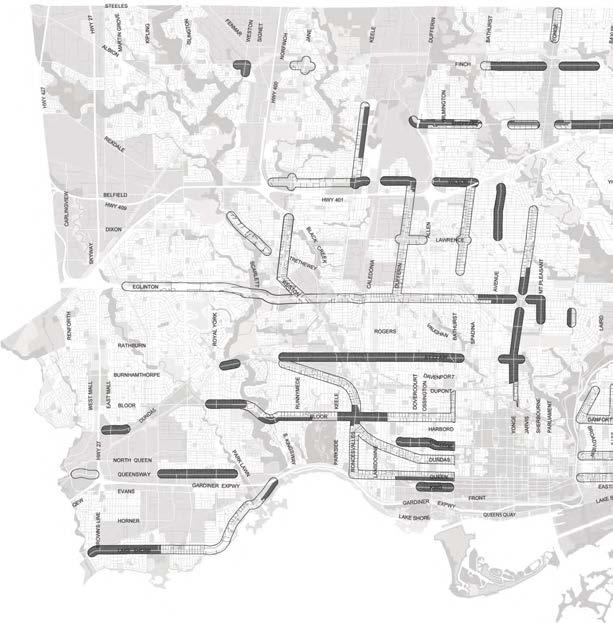 Map 1: Areas Excluded from the Study Not to Scale Portions of the Avenues with Avenue Studies, Secondary Plans and