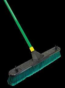INDOOR/OUTDOOR SWEEP PUSHBROOMS Designed with stiff inner fibers and soft outer fibers to sweep a wide range of debris, plus a commercial squeegee to tackle