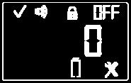 This display screen features the battery icon. The lock icon indicates the technician can enable or disable this feature.