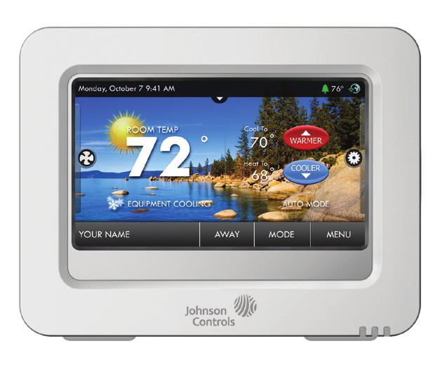 Get To Know Your Thermostat Home Screen Backlit Color Touch Screen Display Outdoor Temperature With high & low temps