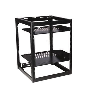 The racks include screws, removable shelves and blanking panels for easy assembly in just 15 minutes.