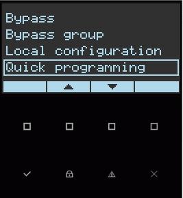 How to enter to the Quick Programming mode 1. Press on the Menu button of the main panel screen 2.