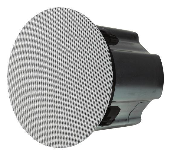 The Sonance Professional Series PS-C63RT In-Ceiling Speaker features a one-piece bezel-less grille that is magnetically secured and allows for a one-step painting process to simplify installation and