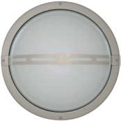 Splendore Decorative die-cast aluminium bulkheads 316 Stainless steel trim White glass lens Complete