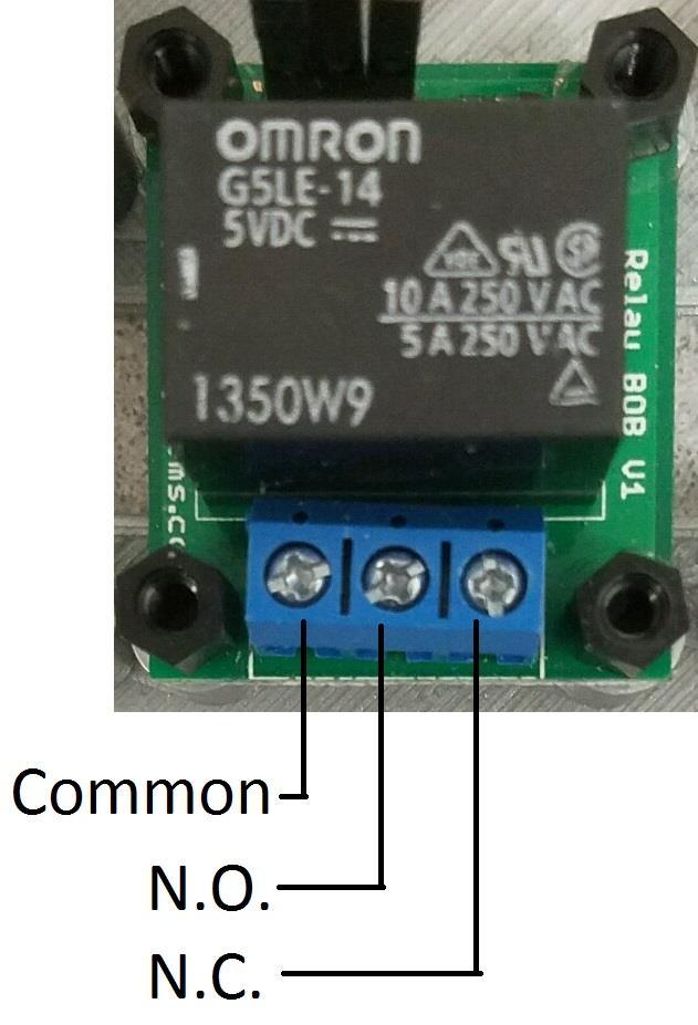 Connections for alarm relay